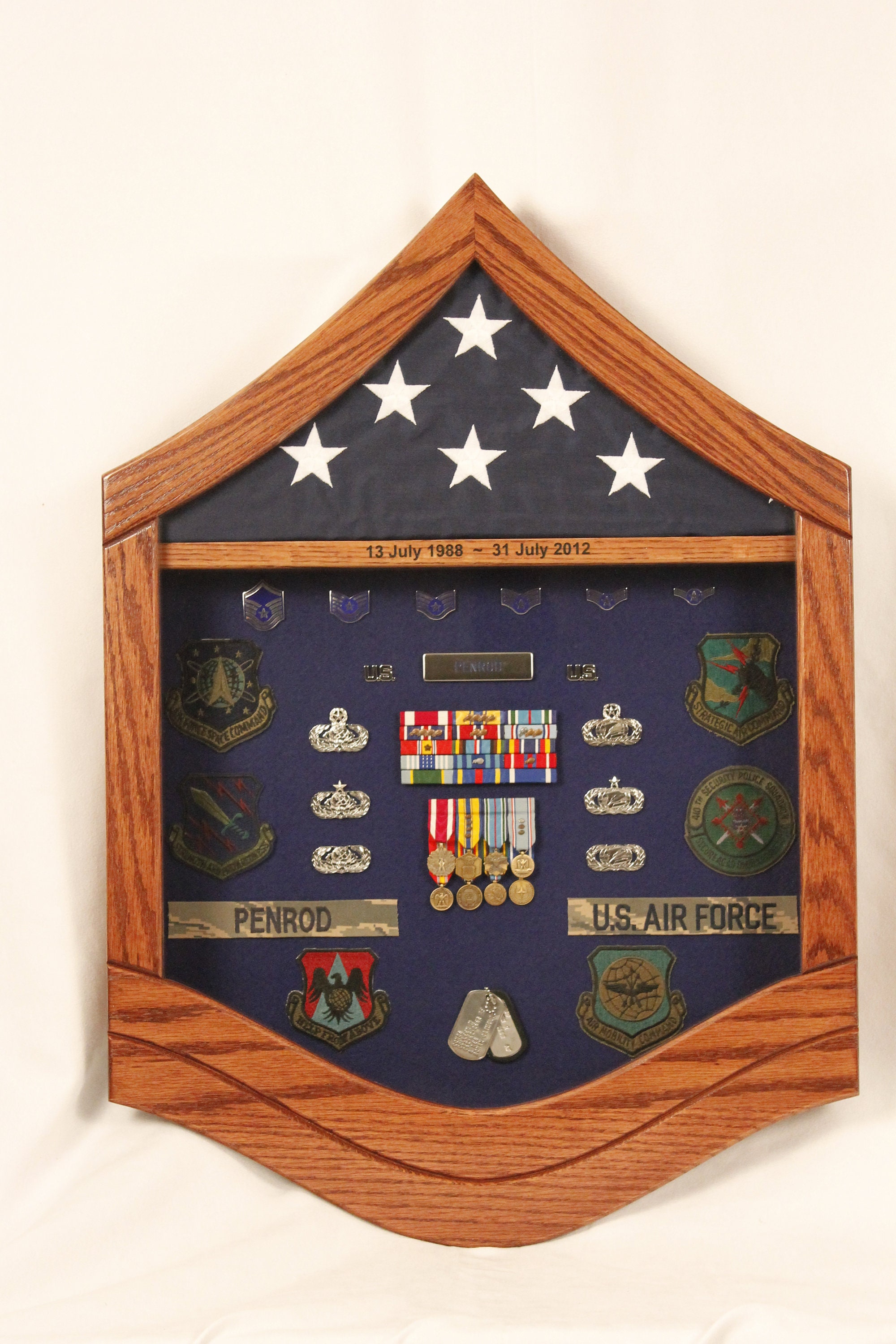 Air Force E7 Master Sergeant Shadow Box 3x5 Flag Etsy