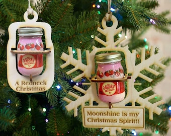 Ornament for Ole Smokey Moonshine Mini Liquor Bottle