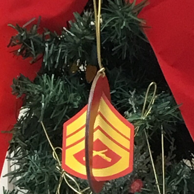 USMC E-6 Sargento de Estado Mayor (SSgt) Adorno navideño 3D - Etsy México