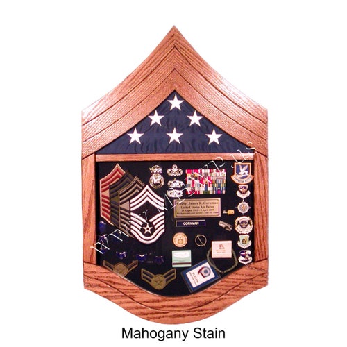 Air Force E7 Master Sergeant Shadow Box 3x5 Flag Etsy