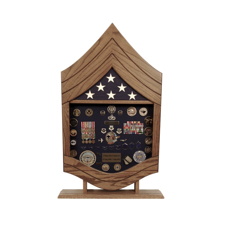 Air Force Chief Master Sergeant E9 Shadow Box 3x5 Flag Etsy