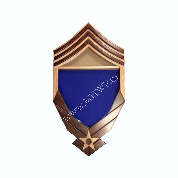 Air Force Logo E9 Chief Master Sergeant Shadow Box 3x5 Etsy