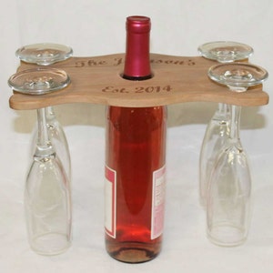 Wine Glass Caddy - Holds 4 glasses