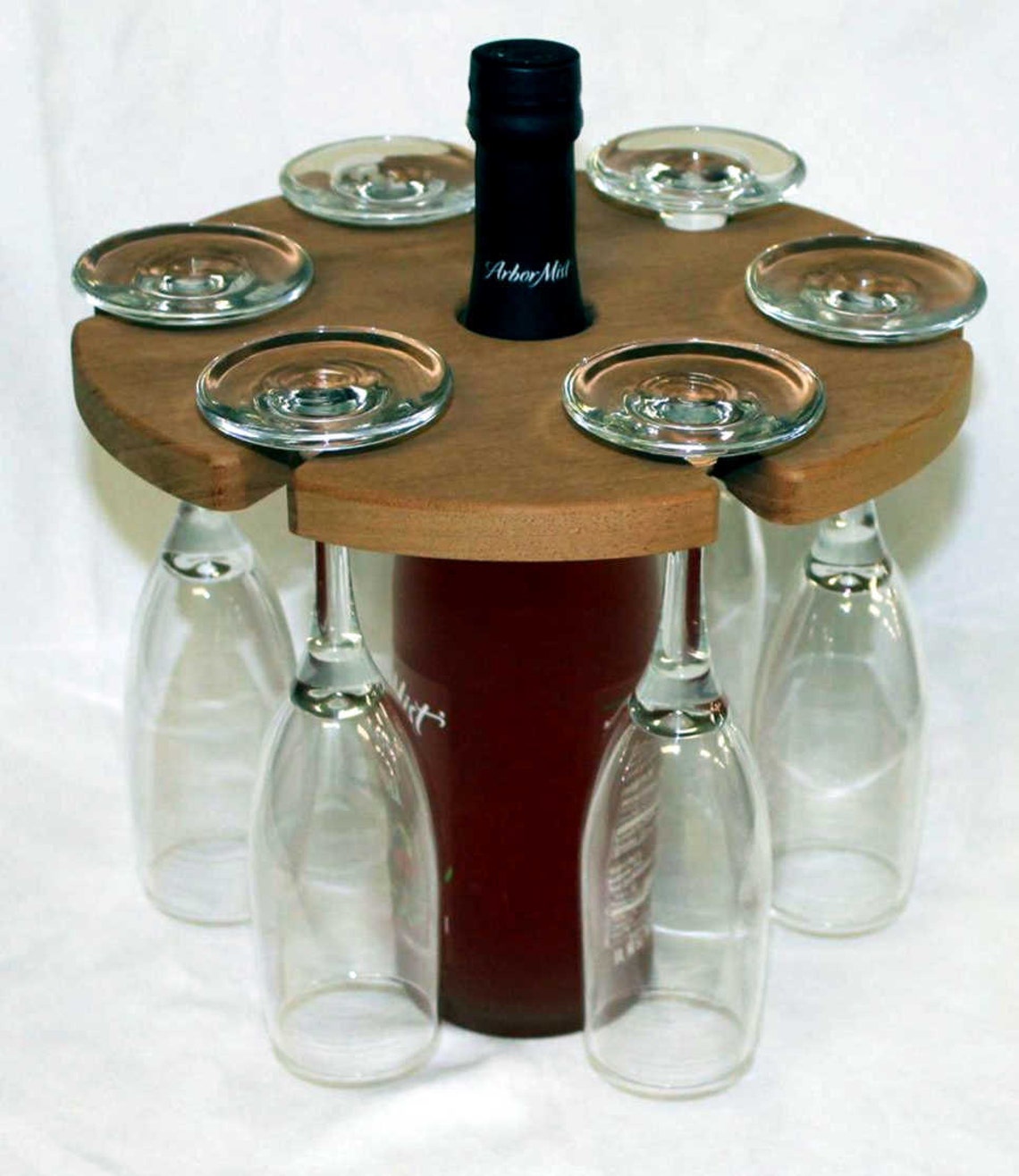 Wine Glass Caddy Holds 6 glasses Etsy
