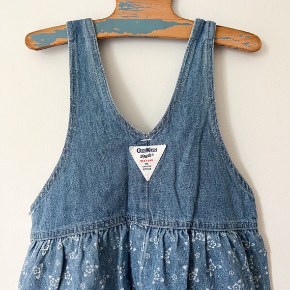 Vintage OshKosh Vestbak Floral Acid Wash Overalls… - image 3