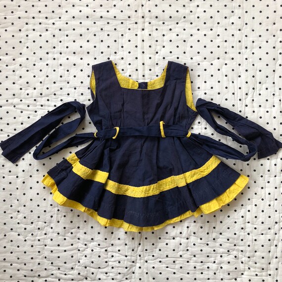 navy & yellow dress