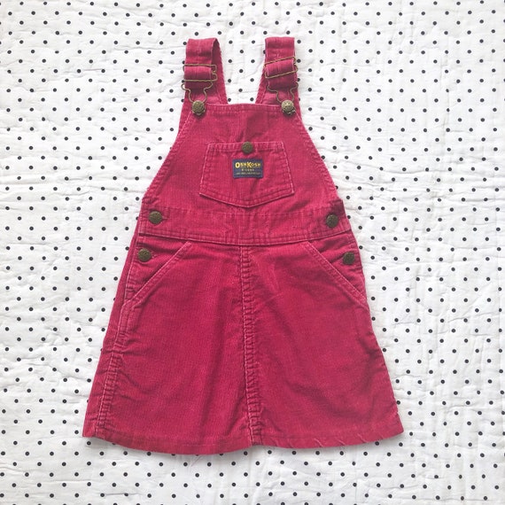pink corduroy overall dress