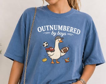 Camiseta divertida Comfort Colors® para mamás de niños, regalo del Día de la Madre, regalo para madres de niños, linda camiseta de ganso para mamá, regalo para mamás de niños, camiseta para mamás de niños