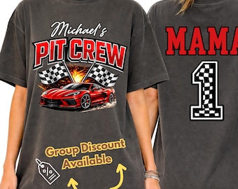 Camiseta de cumpleaños de coche de carreras, camiseta de mamá de Pit Crew, camiseta de cumpleaños Fast One, camisetas familiares a juego, sudadera de hermano de Pit Crew 2, cumpleaños de niño rápido