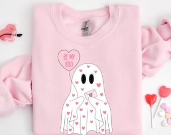 Be My Boo Sweatshirt, Ghost Sweater, Women Valentines Day Sweatshirt, cute valentines day ghost shirt