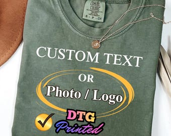 Comfort Colors Custom Shirt, Photo Shirts, Family Picture T-shirts Wholesale Company Logo Shirts, Text Shirt, Personalized Bachelorette Tee