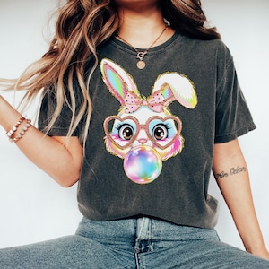 Floral Blue Bunny Sweatshirt Toile De Jouy bunny shirt Chinoiserie Blue Easter Bunny Shirt, Cute Blue Ribbon Easter shirt for women
