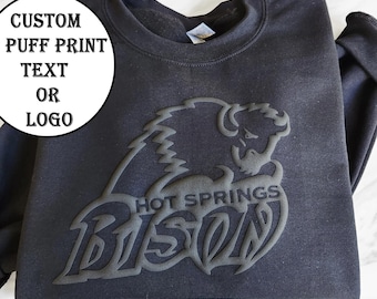 Custom Puff shirts, custom logo Sweatshirt Printed business name sweatshirt, puff printed embossed custom logo tees and sweatshirt