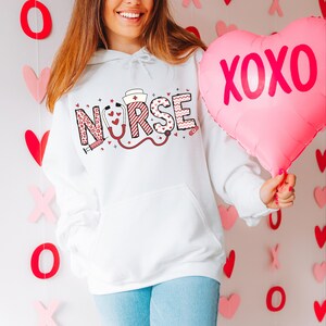 Valentine Nurse Shirt, Valentines Day Gift for Nurse Sweatshirt, cute er nurse Valentine day Sweater for Nurses Gift, Love Nursing Shirt