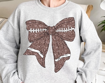 Coquette Sports shirt sport team Bow Shirt shinny Bow Football Volleyball Baseball Soccer Game day shirt, Please WRITE in Note SPORT NUMBER