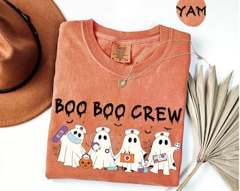 Gift for Nurse Halloween Nurse Shirt School Nurse Sweatshirt ER Nurse Life Shirt Nursing student gifts Comfort colors Boo boo Crew shirt