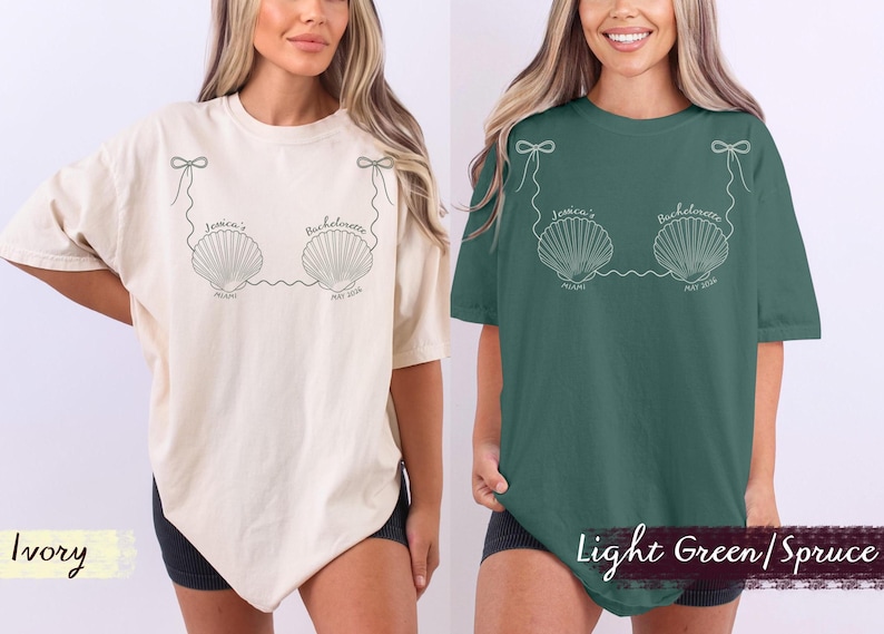 Custom Bikini Bachelorette Shirts, Last Splash Bachelorette Beach Party shirts, Coastal Mermaid Matching Comfort Colors Tops