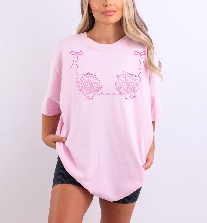 Custom Bikini Bachelorette Shirts, Last Splash Bachelorette Beach Party shirts, Coastal Mermaid Matching Comfort Colors Tops