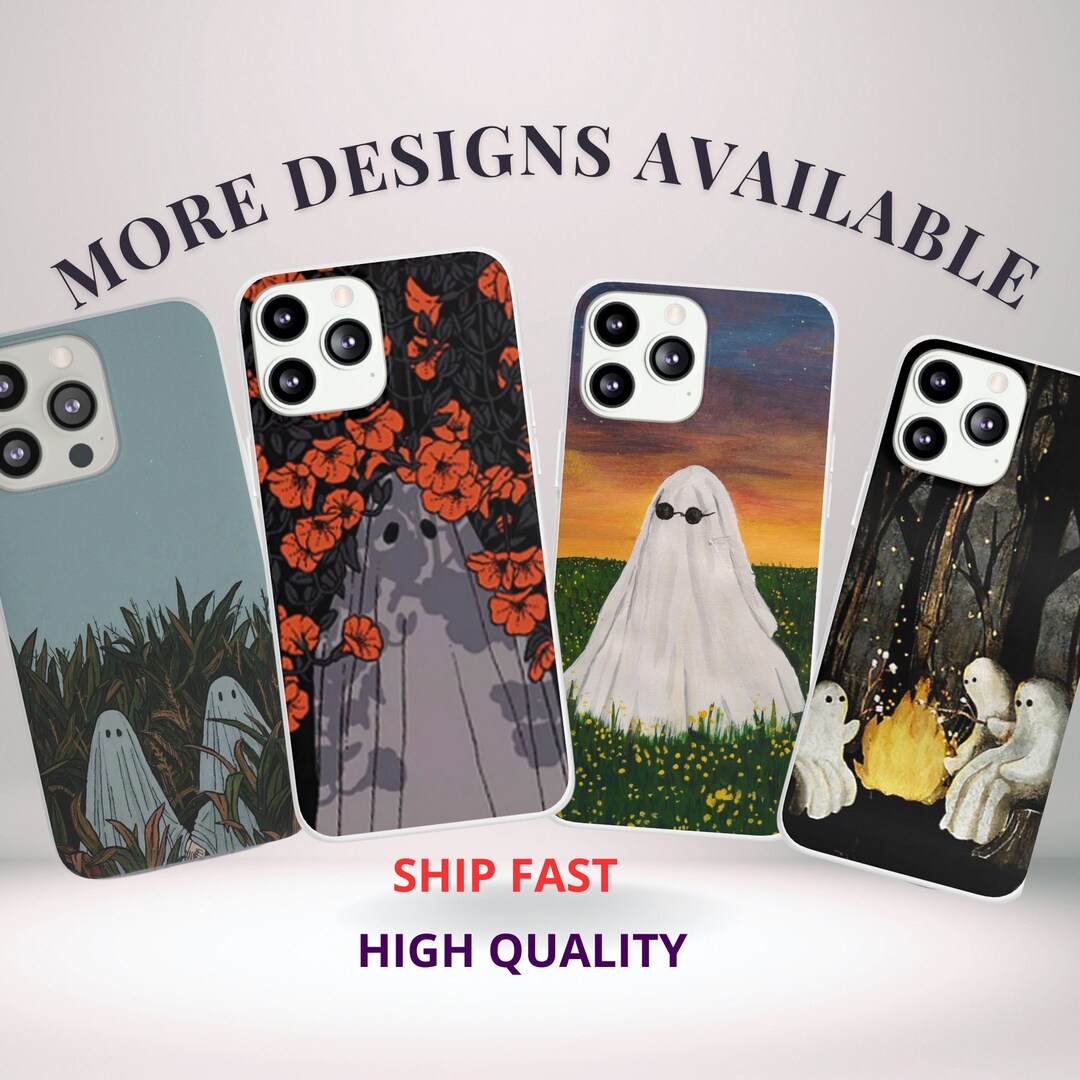 Ghost Phone Case Aesthetic Spooky Art Fit Halloween Phone Etsy