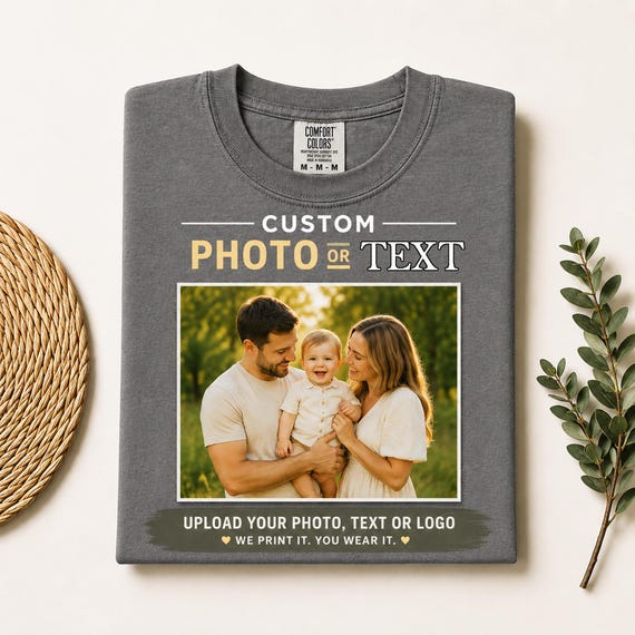 Comfort Colors Custom Shirt, Photo Shirts, Personalized Tee, Family Picture T-shirts Wholesale Company Logo Shirts, Text Shirt Bachelorette