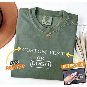 Custom Shirt, Custom Logo Shirt Personalized Text Tshirt, Your Photo Shirt, Matching Shirt, Business Logo Shirt Bachelorette Comfort Colors®