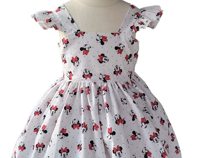 Girls Minnie Mouse dress | Disney Minnie Girls Birthday Dress | Girls birthday Dress |  Girl Clothes |  Girls Minnie dress | Girls dress