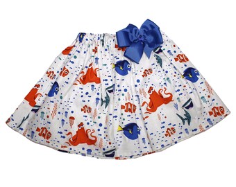 Girl Nemo Dory skirt , Dory girl skirt, Girl Skirt, Girl birthday skit, Nemo skirt, baby Skirt , Toddle skirt, Skirts