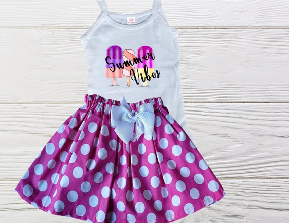 Birthday Outfit Ice Cream Summer Vibes Outfit Girl Tank Top Outfit By Bele Kids Fashion Catch My Party