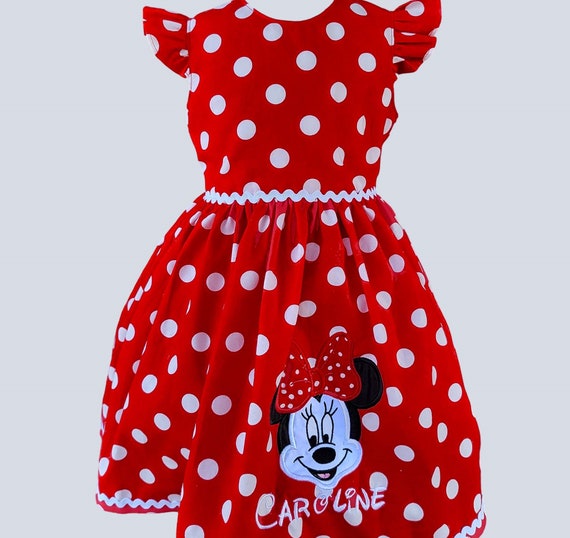 Minnie Mouse Dress, First Birthday dress, Red Minnie Polka Dot Dress, Toddler Minnie Dress, Birthday Dress Girl Dress Party Dress Il_570xn