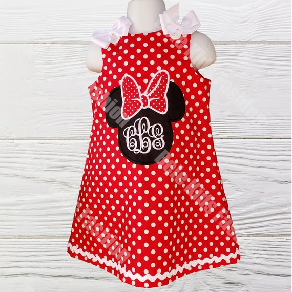 Minnie Mouse Dress | Minnie Girls Birthday Dress | Girls Birthday Dress | Girls Dress | Personalized Dress | Il_570xn