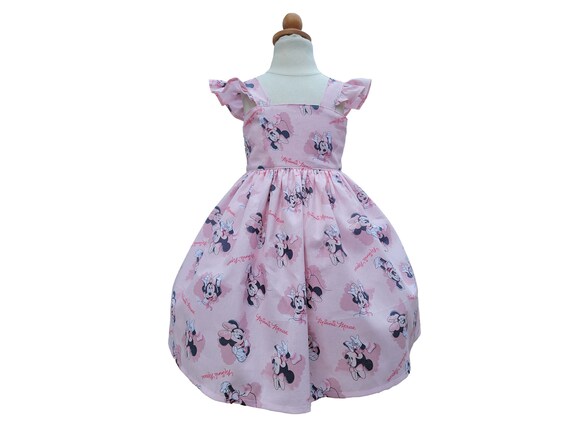 Minnie Mouse Pink Dress | Minnie Girls Dress | Disney Dress | Minnie Birthday Dress | Birthday Girl Dress | Girls dress Hand Made dress Il_570xn