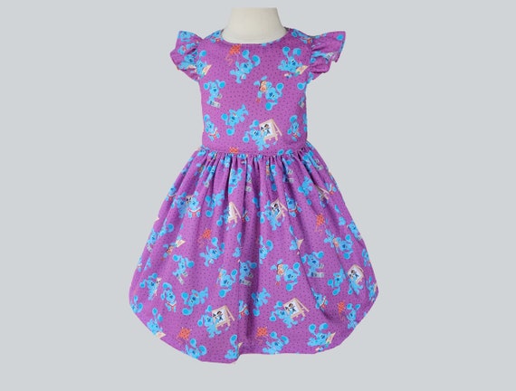 Blues Clues Dress, Birthday Blues Dress, Blues Clues Dress, Dogs Girls dress, Blue Dog Dress, Party Dress, Baby Clues Dress Il_570xn