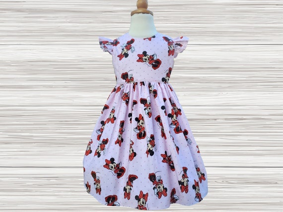 Minnie Mouse Girls Dress | Minnie Girls Dress | Disney Dress | Minnie Birthday Dress | Birthday Girl Dress | Girls Dress Hand Made dress Il_570xn