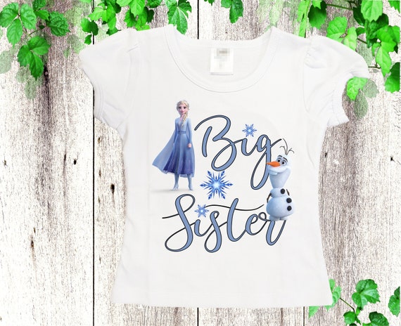 Big Sister Shirt Frozen Big Sister Shirt Elsa Sister Shirt | Etsy