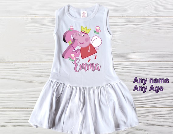 Peppa Pig dress - Peppa Pig birthday dress - Peppa jumper dress - Girls dress - Summer Peppa dress - Toddler dress Il_570xn