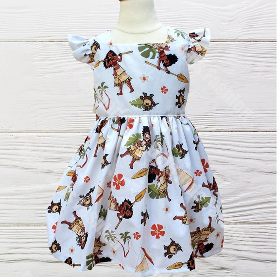 Moana Dress | Birthday Girl’s Dress | Moana Birthday Dress | Girls Dress | Moana Girls dress Il_570xn