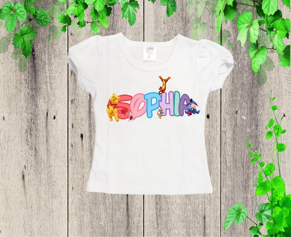 Winnie the Pooh Personalized birthday shirt Winnie the Pooh and friends personalized Girls shirts Il_570xn