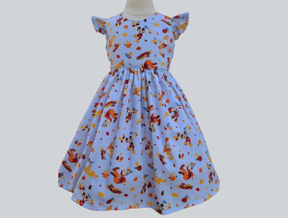 Minnie Mickey and Friends Fall Girls dress | Harvest Girls Dress | Birthday Girls Dress | Disney Fall Girls Dress | Holiday Girls dresses Il_570xn