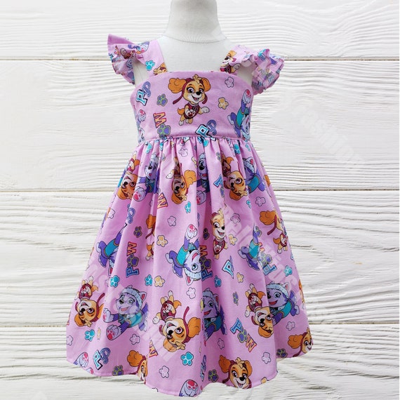 PAW PATROL DRESS | Birthday Girls Dress | Girl Clothes | Paw Patrol girls Dress |Girl Dress | Skye Girls Dress Il_570xn