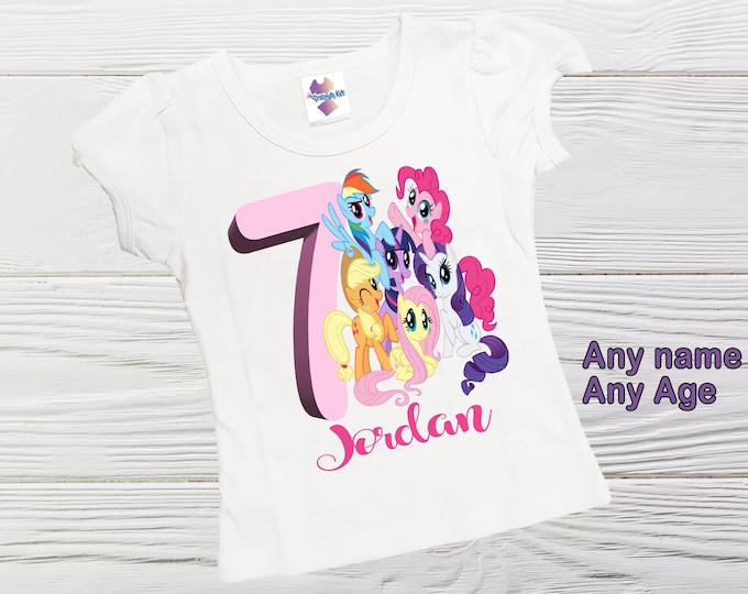 My Little Pony girl shirt Birthday shirt, Personalized shirt Girls shirts