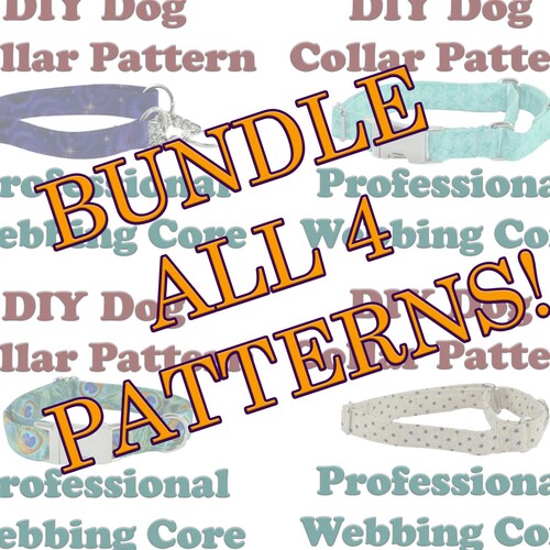 Martingale Dog Collar Pattern DIY Dog Collars How to Make Etsy