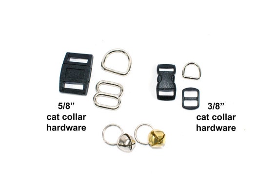 Quick Release Buckle Martingale Dog Collar Hardware Kit D Rings