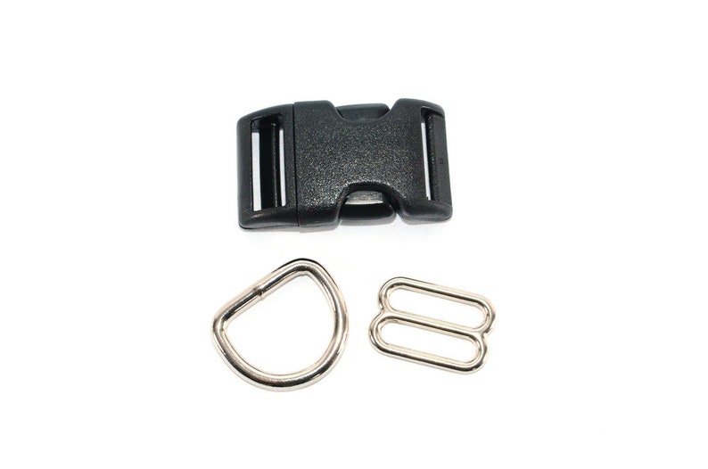 Adjustable Buckle Dog Collar Hardware Kit D Rings Slides Etsy