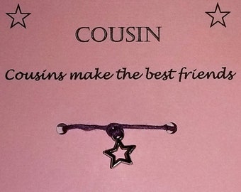 Cousin Wish Bracelet Cousins Day Keepsake Gift