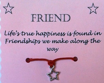 Friend Wish Bracelet Quote Keepsake Gift