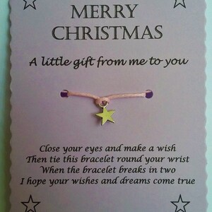 Merry Christmas Wish Bracelet Keepsake Gift, Colleague Employee Gift, Co-worker gift, Boss gift, Xmas Gift, Stocking filler, Secret Santa image 3