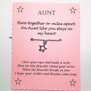 Aunt Wish Bracelet Aunty Auntie Keepsake Gift image 3