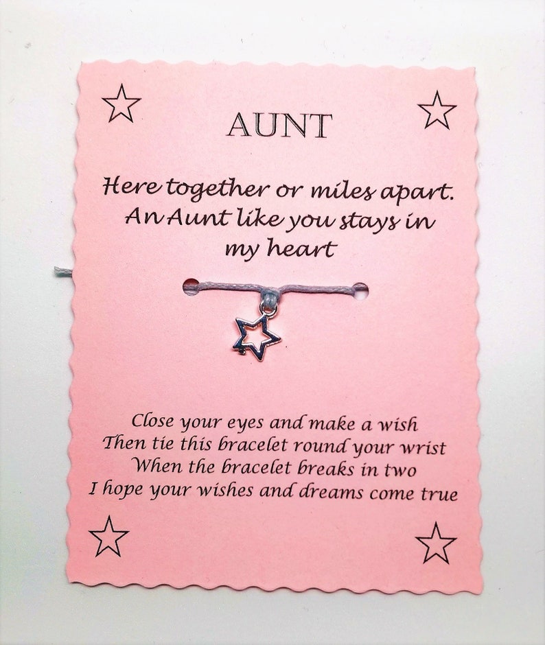 Aunt Wish Bracelet Aunty Auntie Keepsake Gift image 3