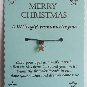 Merry Christmas Wish Bracelet Keepsake Gift, Colleague Employee Gift, Co-worker gift, Boss gift, Xmas Gift, Stocking filler, Secret Santa image 4