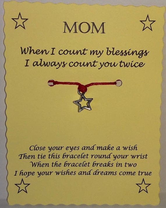 Christmas Wish Family Friendship Gift Wish Bracelet Step Mum Xmas
